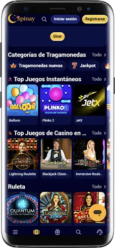 Juega al Spinay Casino en tu aplicación o navegador